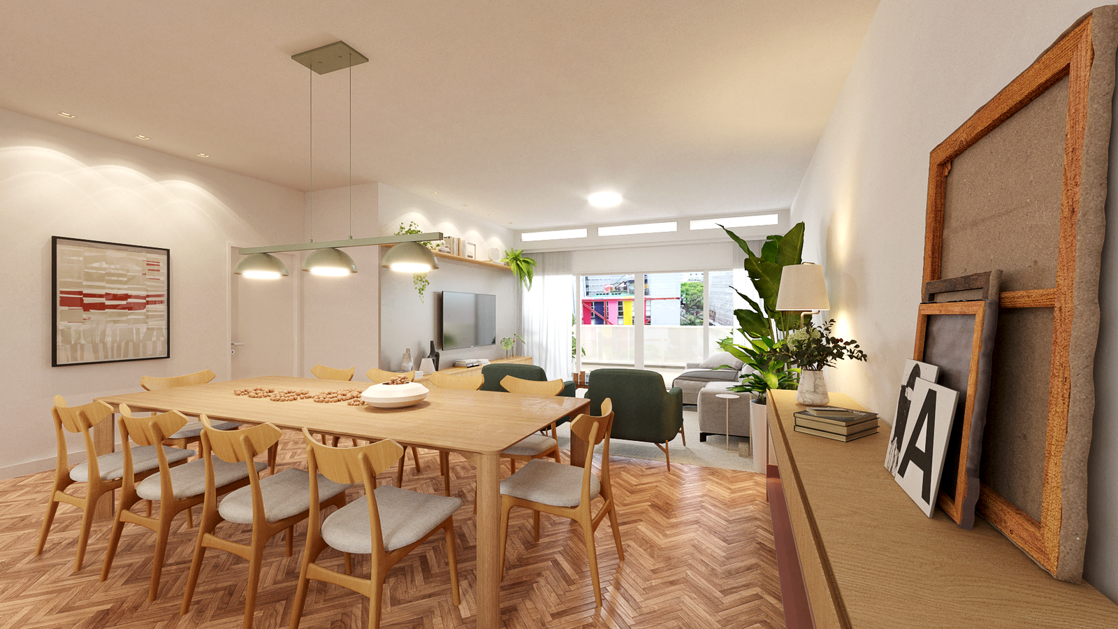 Apartamento Amplo de 202m² | 3 Quartos | Cozinha Integrada e Varanda